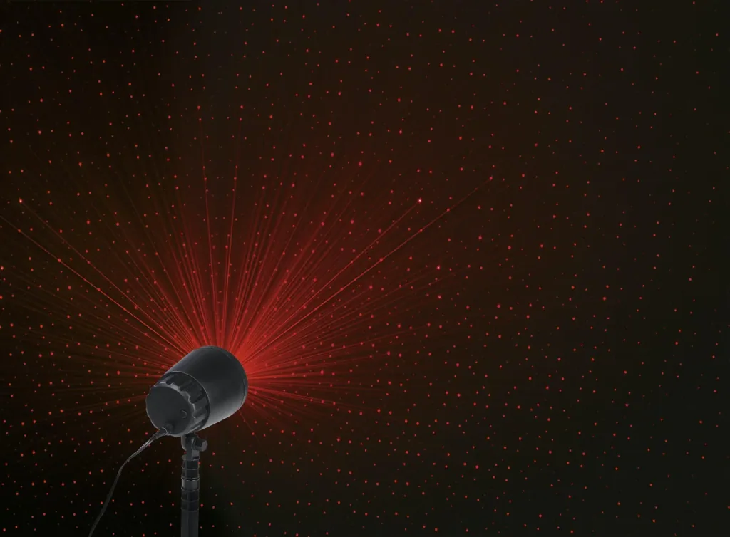 Laser-Strahler, outdoor-geeignet, illuminiert Flächen bis zu 300 m²