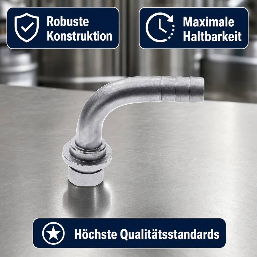 Bierschlauchtülle Gebogen CNS, NW 10mm