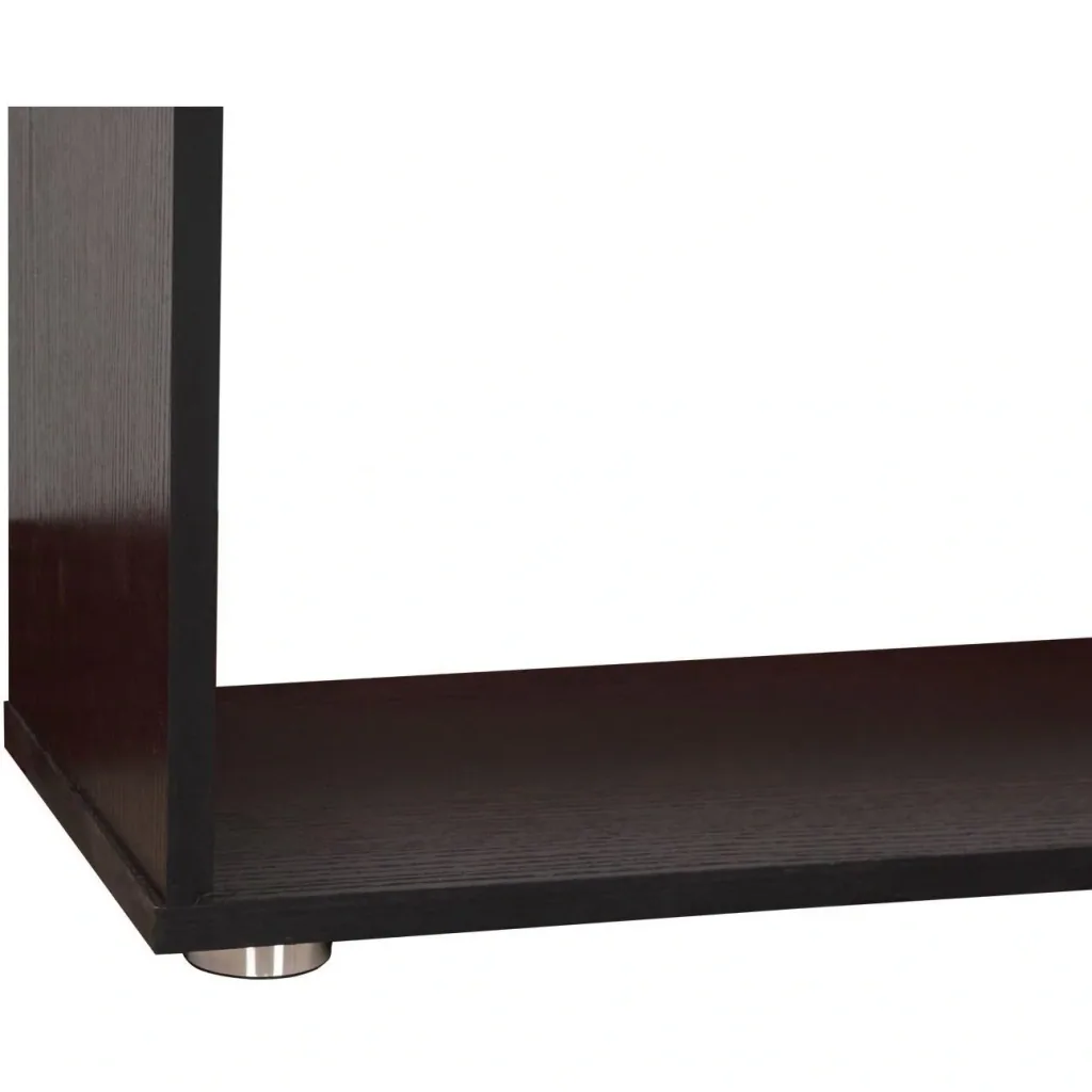 Bücherregal Schwarz Wandregal Raumteiler S-Form 6 Fächer MFC