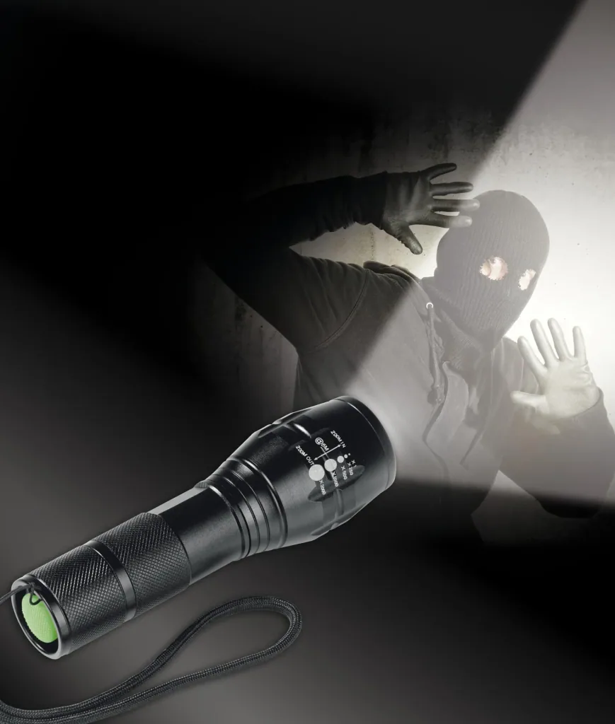 Power-Taschenlampe mit Schocklicht