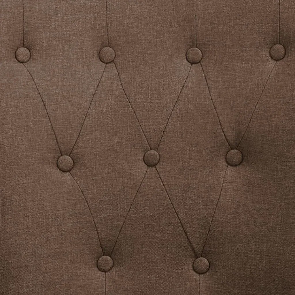 Esszimmerstuhl mit Armlehnen Stoff braun