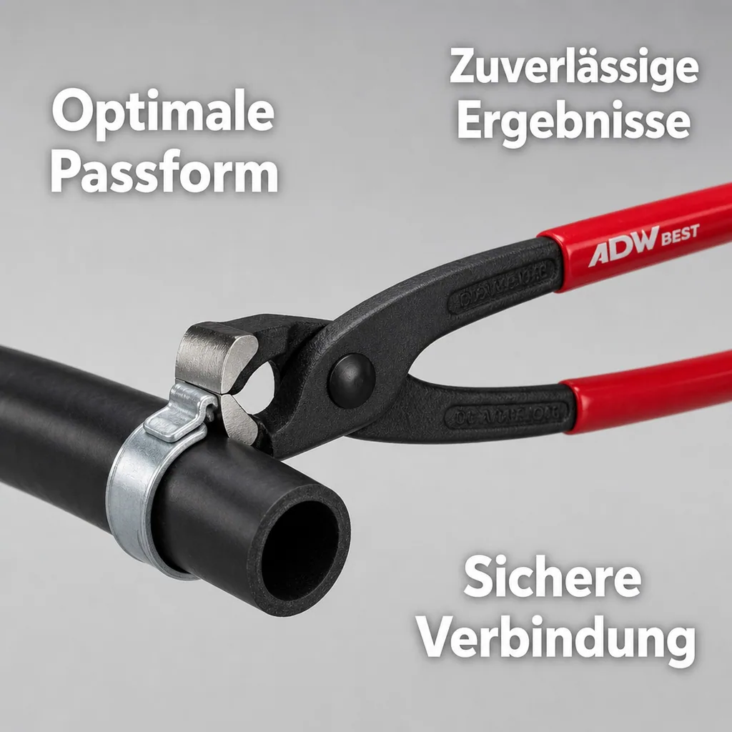 Schlauchklemmenzange, Klemmzange für Schlauchklemmen - Isolierte Griffe & Sichere Befestigung