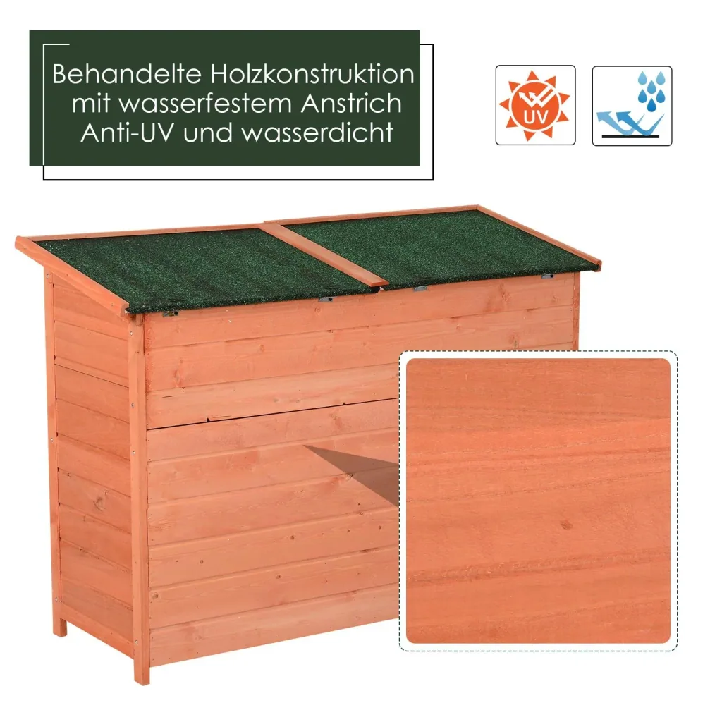 Gerätehaus mit Ablage