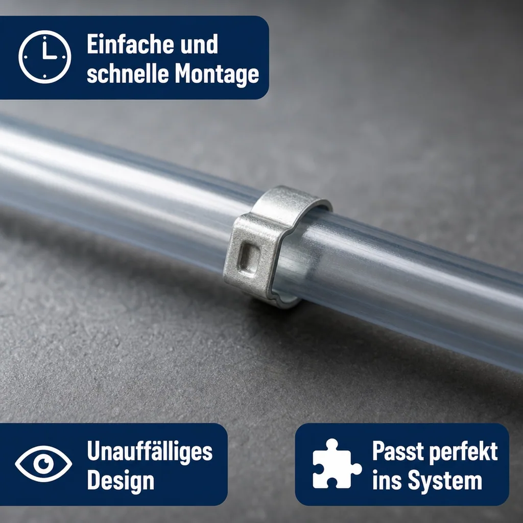 1-Ohr-Schlauchklemme für NW 4 mm, verzinkt