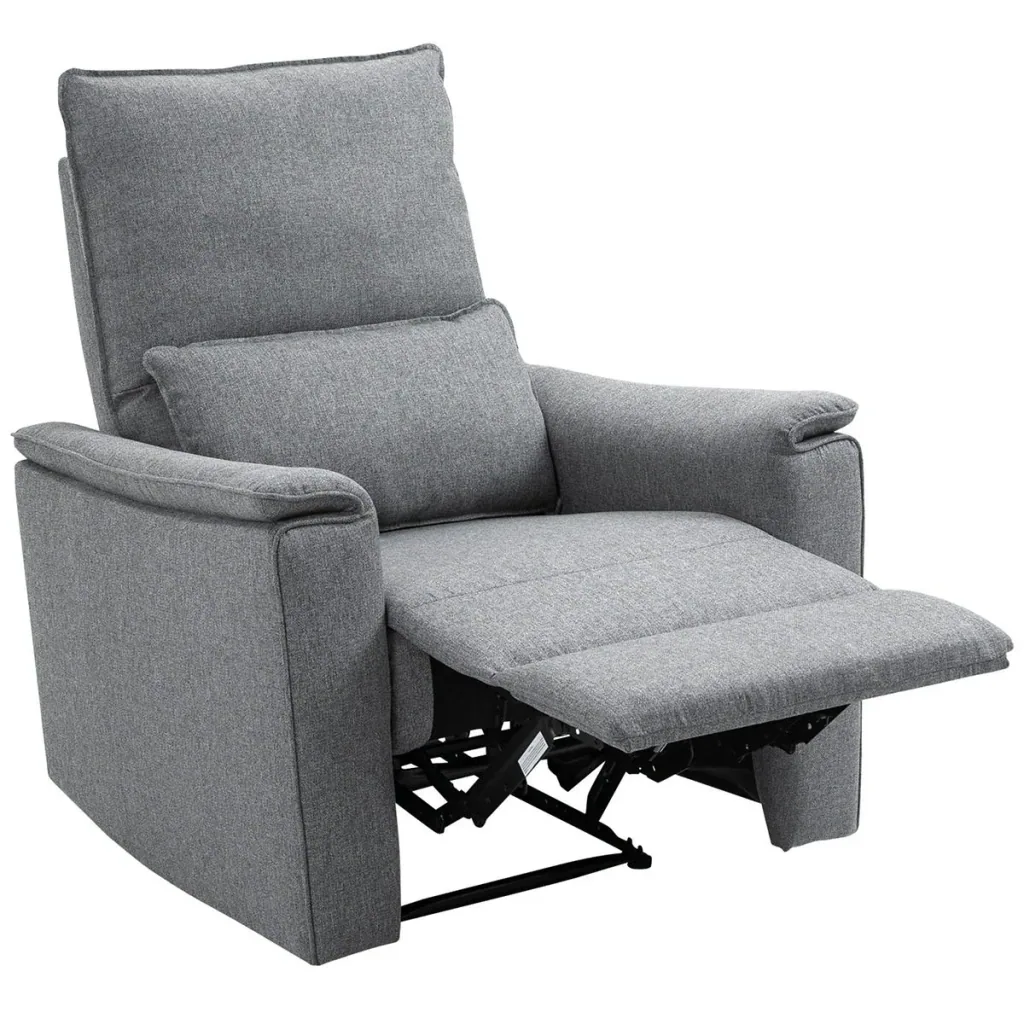 Relaxsessel Liegesessel TV Sessel Einzelsofa 150° neigbar Fernsehsessel Polyester Grau 83 x 90 x 104 cm