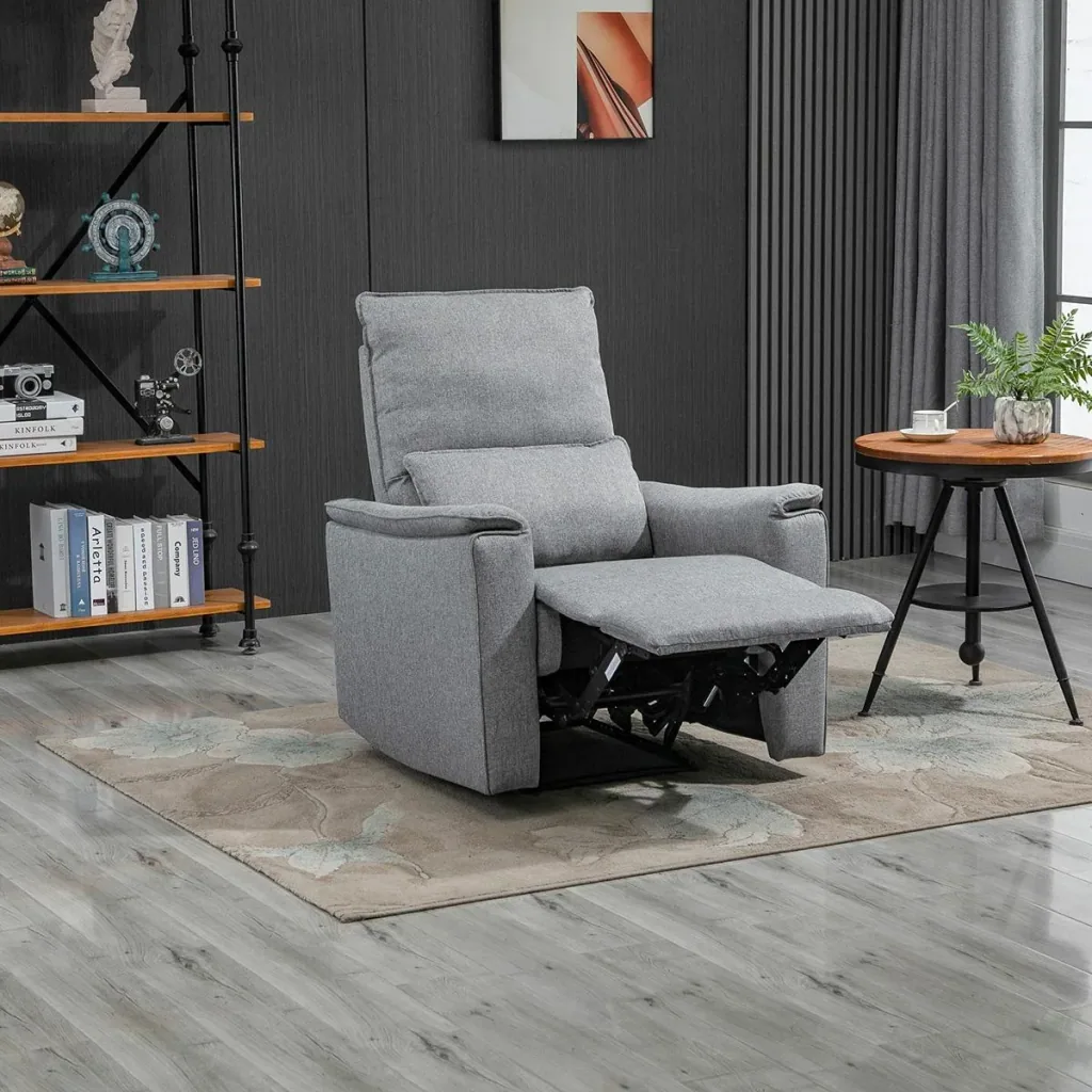 Relaxsessel Liegesessel TV Sessel Einzelsofa 150° neigbar Fernsehsessel Polyester Grau 83 x 90 x 104 cm