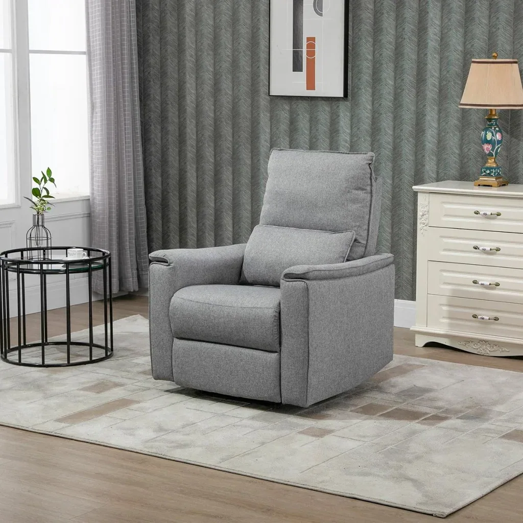 Relaxsessel Liegesessel TV Sessel Einzelsofa 150° neigbar Fernsehsessel Polyester Grau 83 x 90 x 104 cm