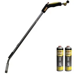 Hozelock Gas-Unkrautbrenner mit 4x Gasflasche 600 ml.