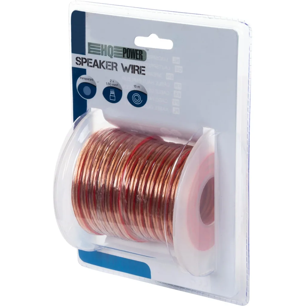 lautsprecherkabel - transparent - 2 x 1.50 mm² - 15 m