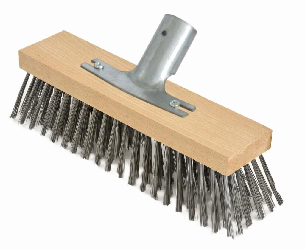 Stahldrahtbesen,30 cm mit Metallstielhalter