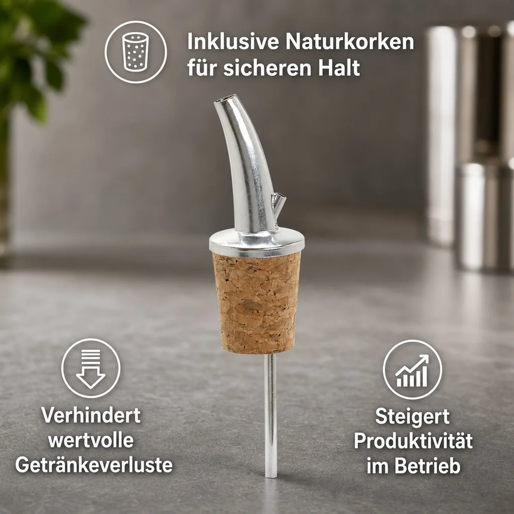 Ausgießer - Quick, Kurzer Auslauf - Präzise Dosierung & Tropfenfrei, Edelstahl