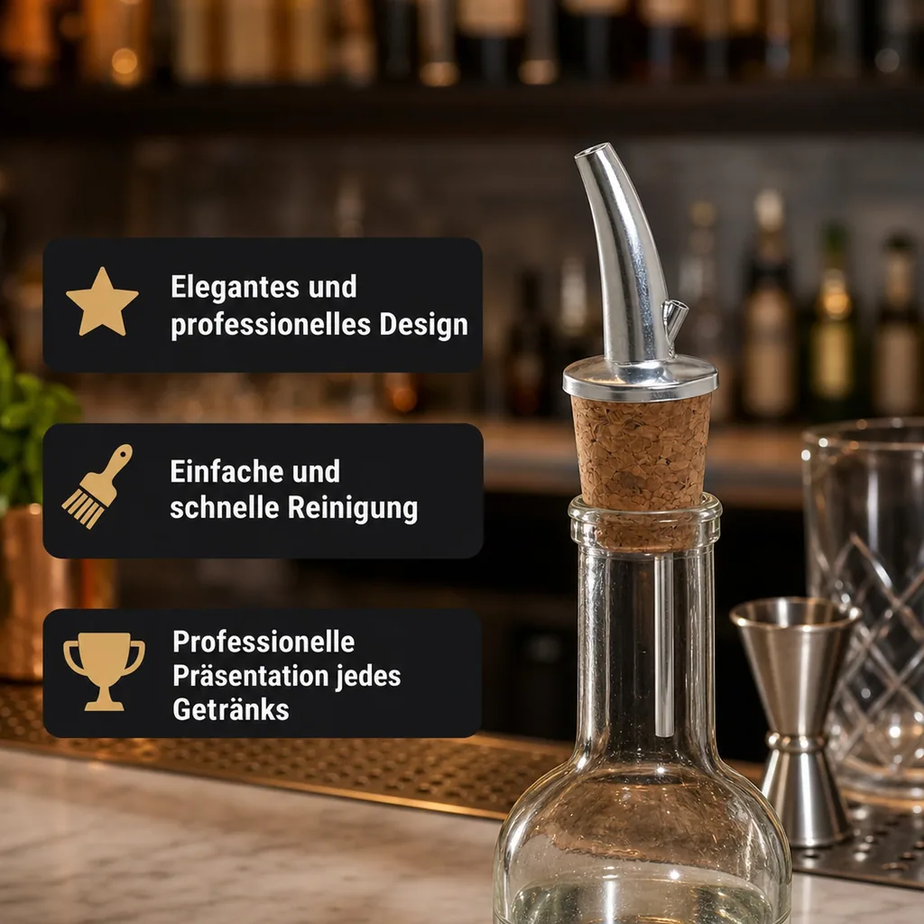 Ausgießer - Quick, Kurzer Auslauf - Präzise Dosierung & Tropfenfrei, Edelstahl