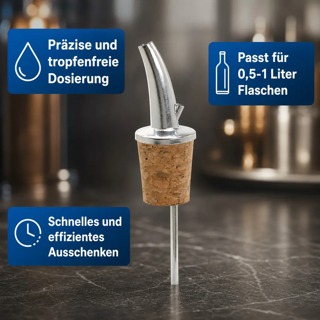 Ausgießer - Quick, Kurzer Auslauf - Präzise Dosierung & Tropfenfrei, Edelstahl