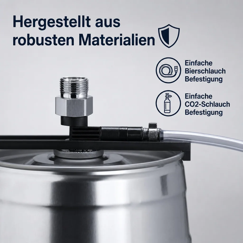 Bierfass adapter, Partyfass adapter - von 5 Liter Dosen an normale Zapfanlagen - Flexi Tap 5/8" CO2-Anschluß