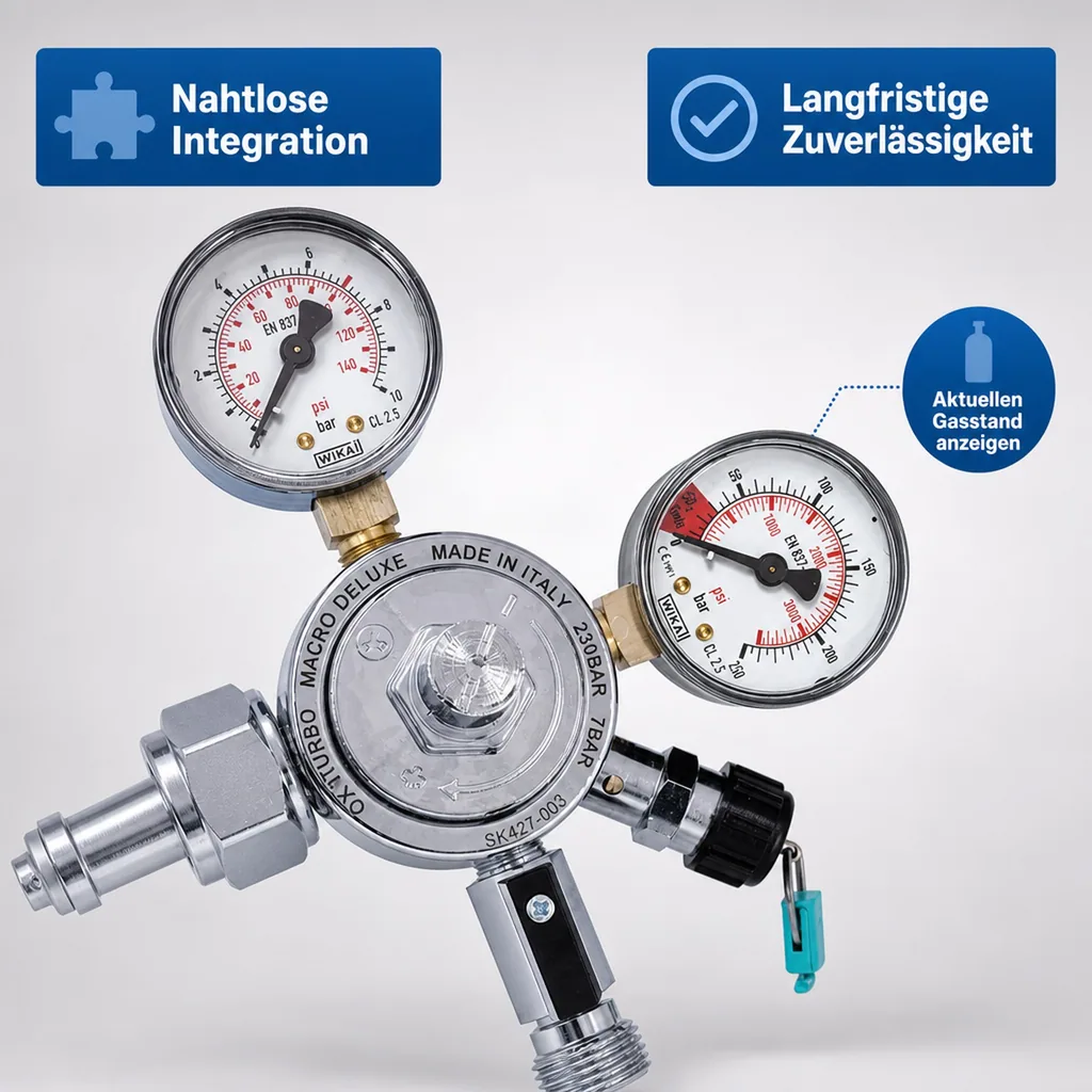 Druckregler, Gasdruckregler, CO2 Druckminderer - für AFG, 1-leitig, 7bar