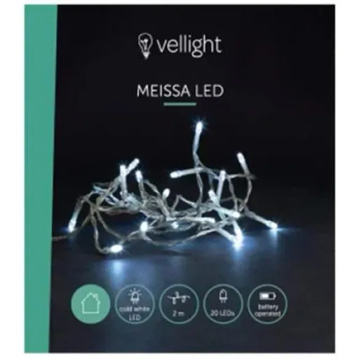 Vellight Weihnachtsbeleuchtung - 2m - 20 LEDs - Weiß - nur für Innenräume