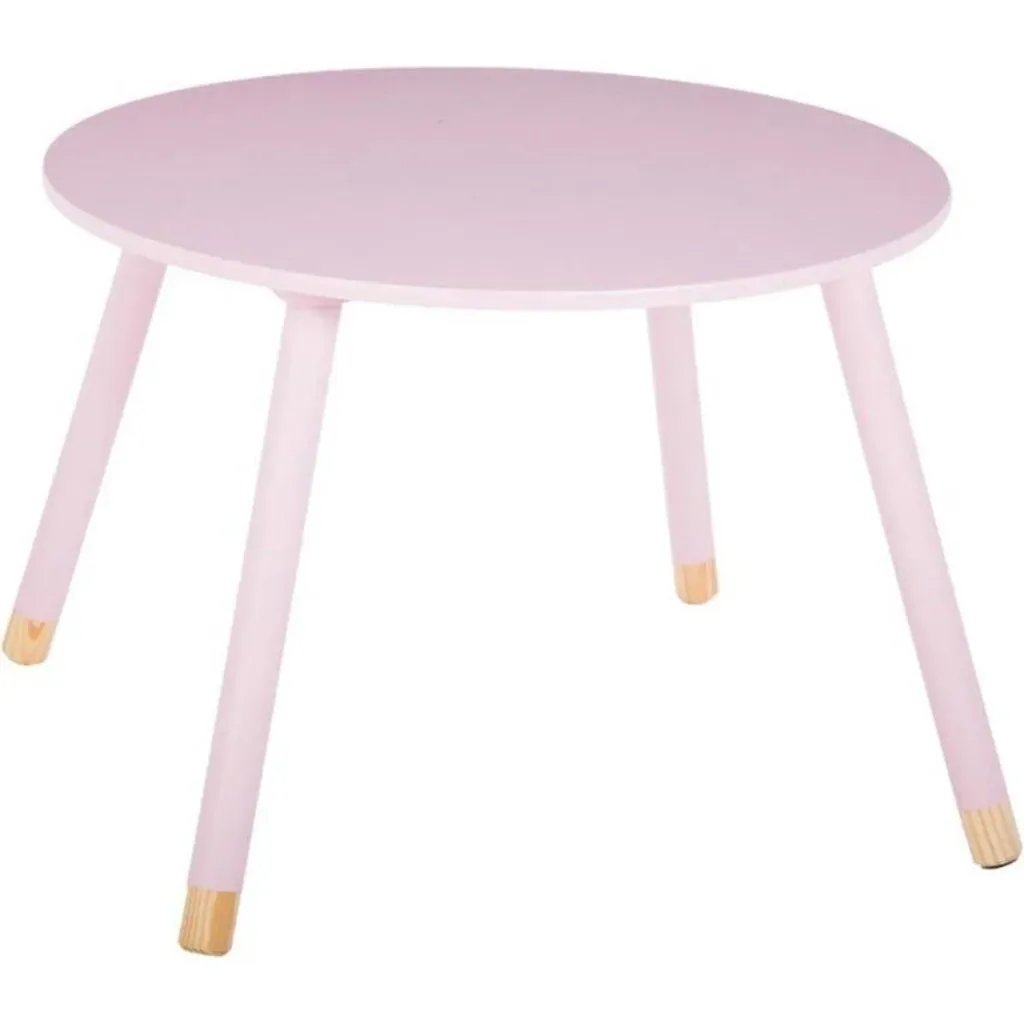Kindertisch Rund - rosa - 60x60x43 cm