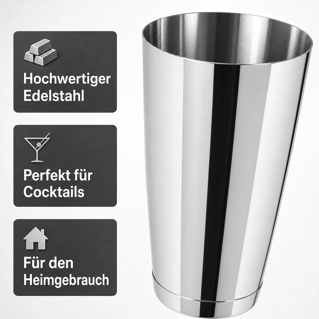 Cocktail shaker - Boston, 28oz.(828ml.) - Edelstahl