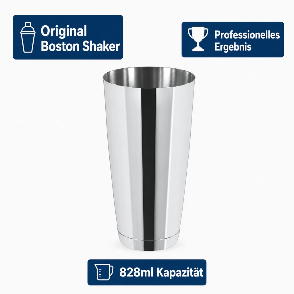 Cocktail shaker - Boston, 28oz.(828ml.) - Edelstahl