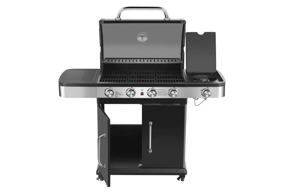 Gasgrill / Grillwagen Burlington 4 Hauptbrenner +1 Seitenbrenner, Grillfäche 70 x 42 cm