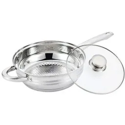 Töpfe und Pfannen - 12 Stück - Rostfreier Stahl - Silber