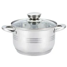 Töpfe und Pfannen - 12 Stück - Rostfreier Stahl - Silber