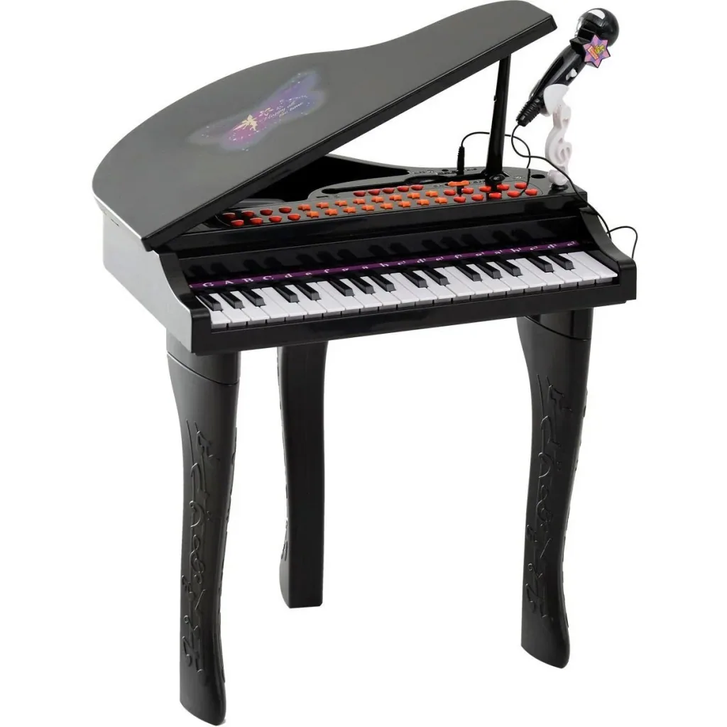 Kinderklavier Musikinstrument 37 Tasten MP3 USB inkl. Hocker schwarz
