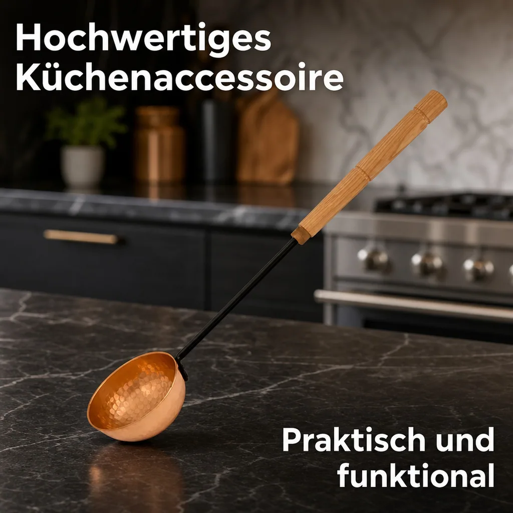 Kelle, Schöpfkelle - Kupfer mit gehämmerter Oberfläche