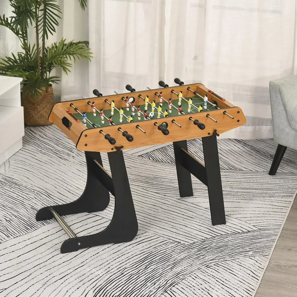 Tischfußball Tischkicker Kickertisch Spielzeug Spieler-Party Fußball Geschenk für 14+ Jungen Zusammenklappabar innen mit