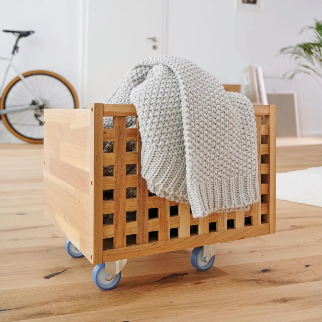 Transporthilfe MM 1353, 29 x 29 x 8,5 cm, softe Rollen Ø 50 mm, Gleitlager, Multiplex Birke FSC®, Tragkraft 250 kg
