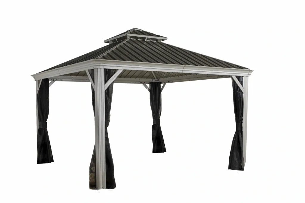 Sojag Aluminium Pavillon Messina 12×16 ft Champagner - mit HardTop