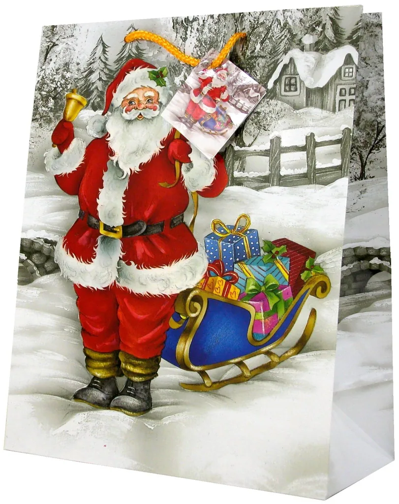Geschenktüten "Weihnachtsmann", 5 Stück