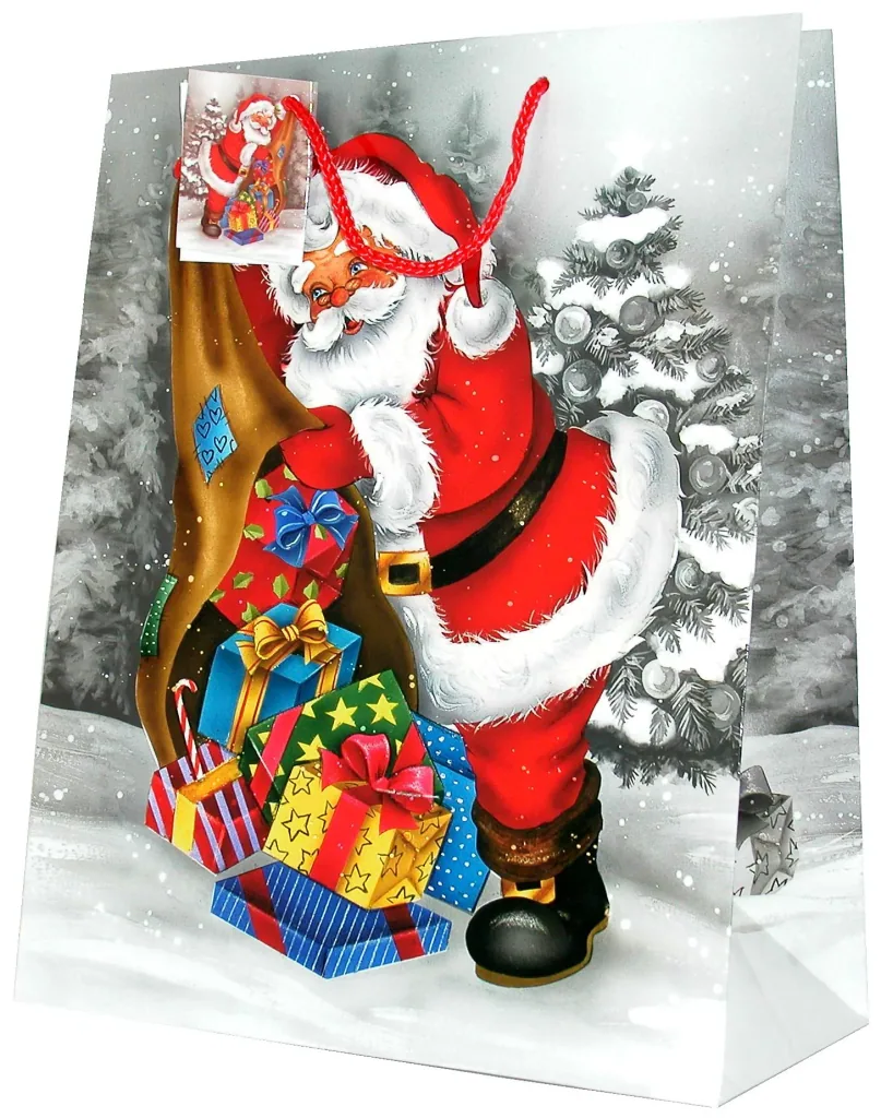 Geschenktüten "Weihnachtsmann", 5 Stück