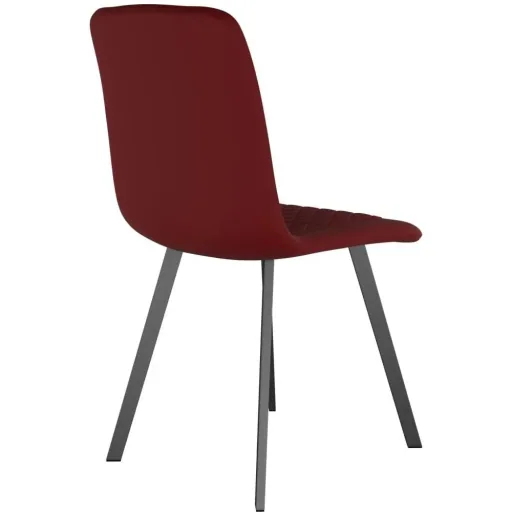 Esszimmerstühle 2 Stück Samt rot