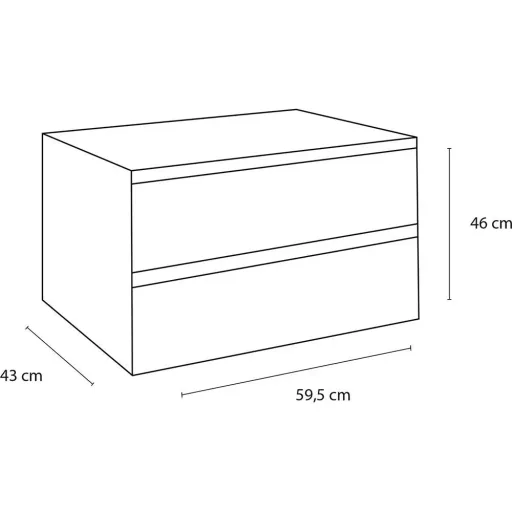Concept Kabinettschublade 60cm Weiss