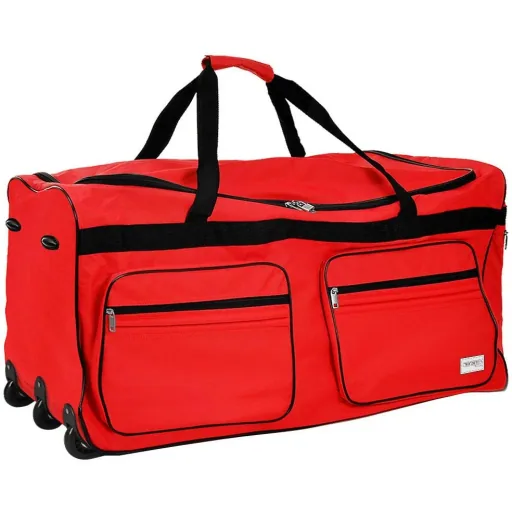 XXL Reisetasche mit Trolleyfunktion rot 160 LITER