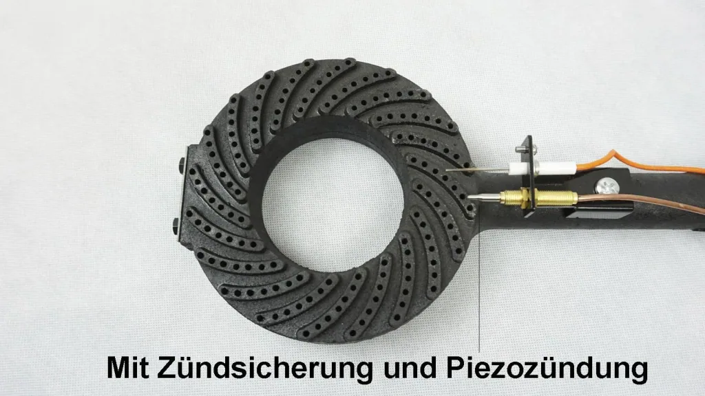 Premium-Hockerkocher mit Zündsicherung und Piezozündung.