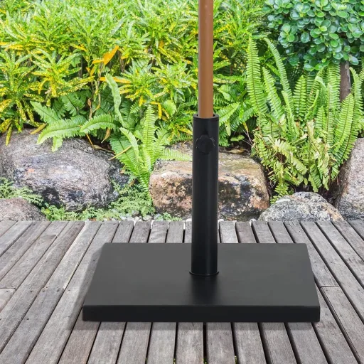 Sonnenschirmständer Schirmständer Schirmhalter Schirmfuß 11kg Ø35/Ø38/Ø48 mm Schwarz 40 x 40 x 43 cm