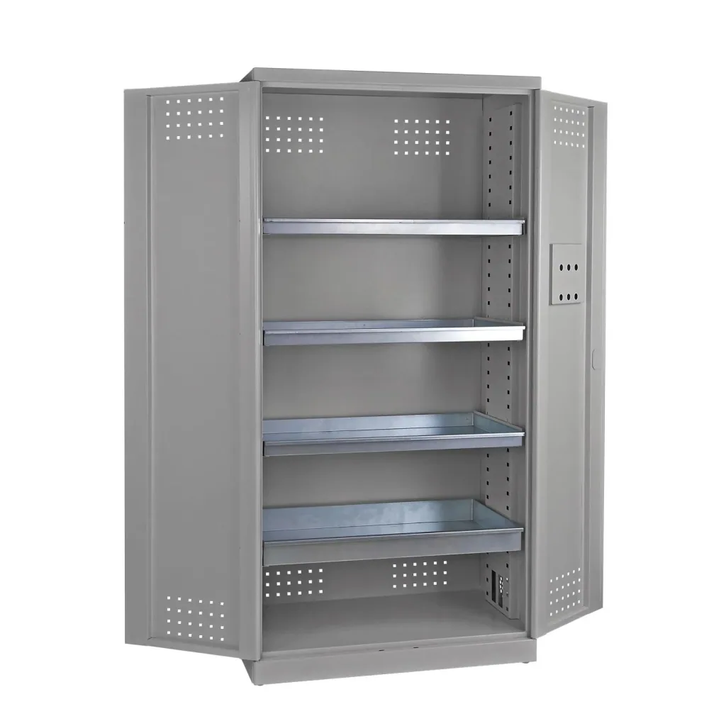 Werkstattschrank / Chemikalienschrank RAL 7035