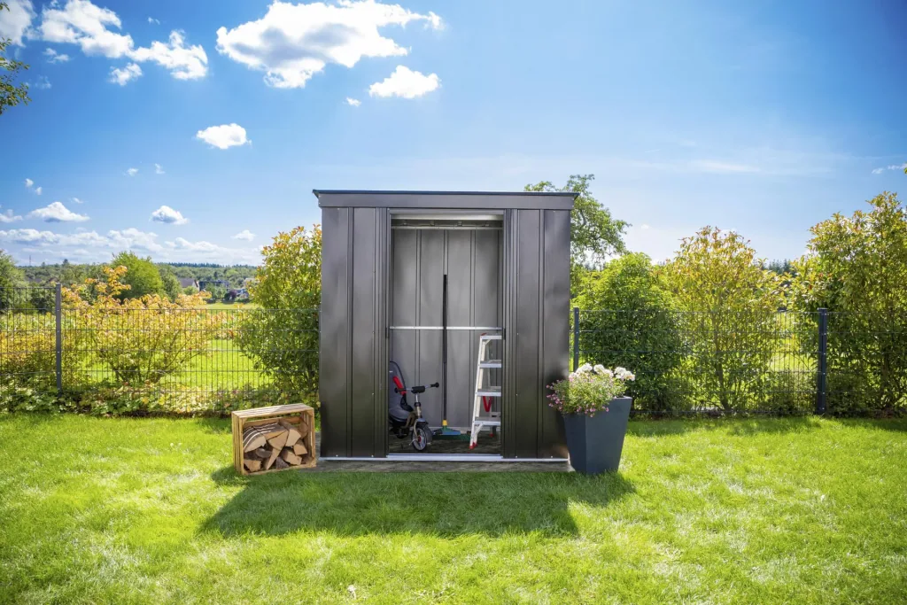 Metallgerätehaus 8x4 onyx schwarz