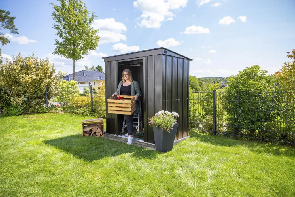 Metallgerätehaus 8x4 onyx schwarz