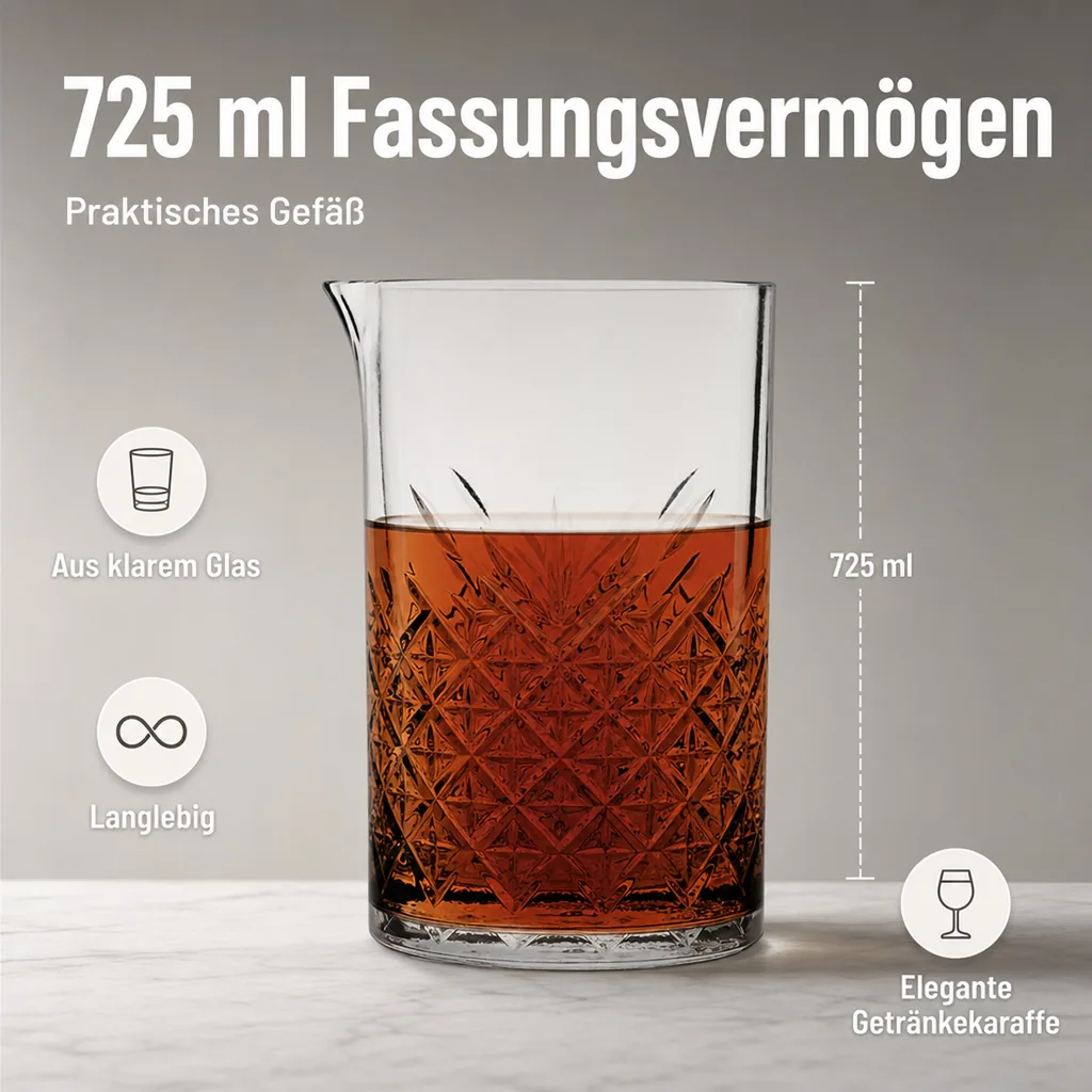 Wasserkaraffe, Glaskaraffe, Weinkaraffe - Timeless, 725 ml