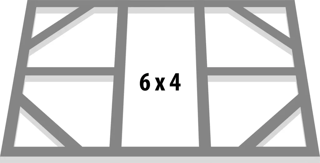 Fundamentbodenrahmen 6x4 für Skillion