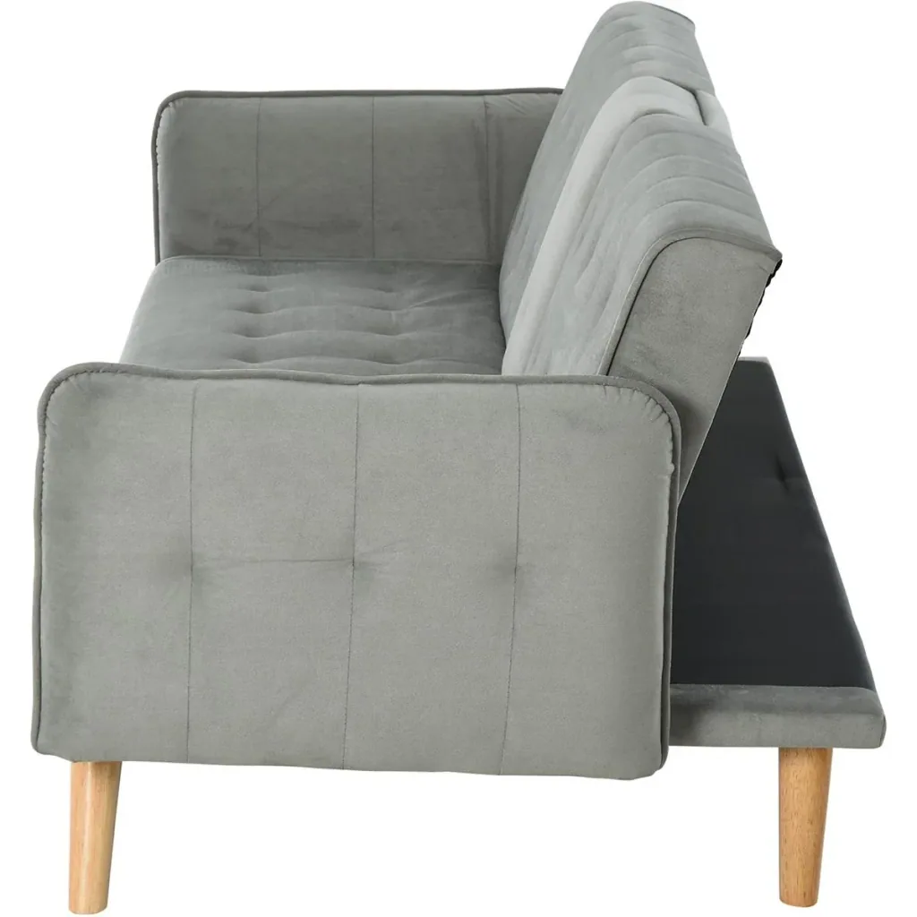 Schlafsofa, Klappsofa, 3-Sitzer Stoffsofa, Chaiselongue, Bettsofa, Sofa mit Schlaffunktion, Sofagarnitur, Verstellbarer