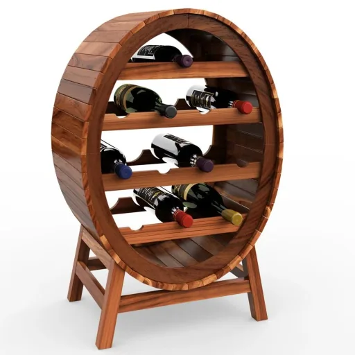 Weinregal-Fass-Design für 12 Flaschen