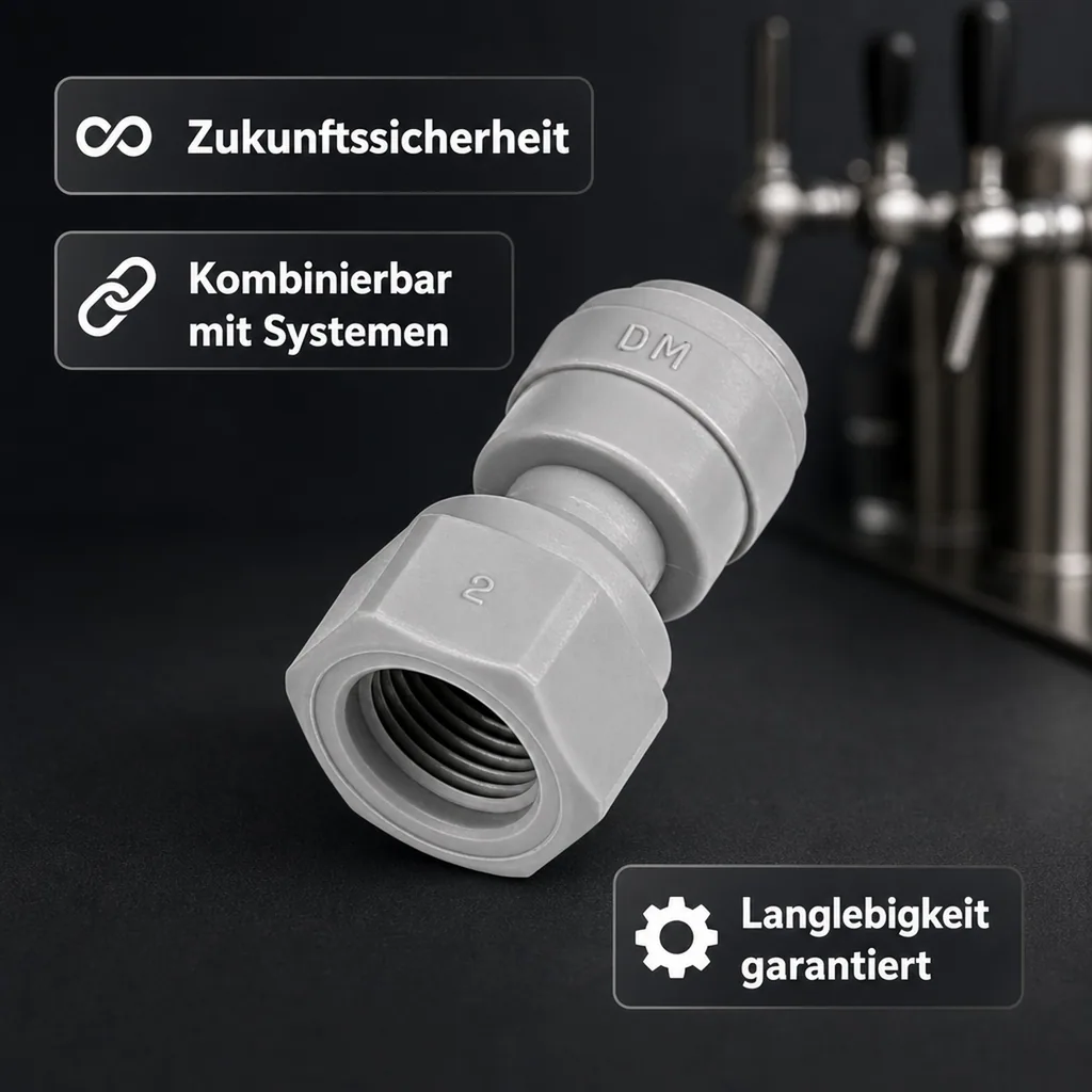 Steckanschluss, Steckverbinder mit UNF-Innengewinde 3/8" Schlauch x 7/16-20 UNF