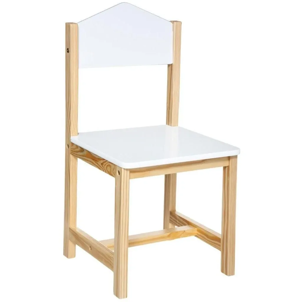 SET - Kinderschreibtisch und Stuhl - Weiß