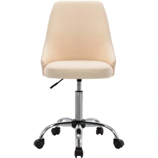 Esszimmerstühle 2 Stück Stoff creme
