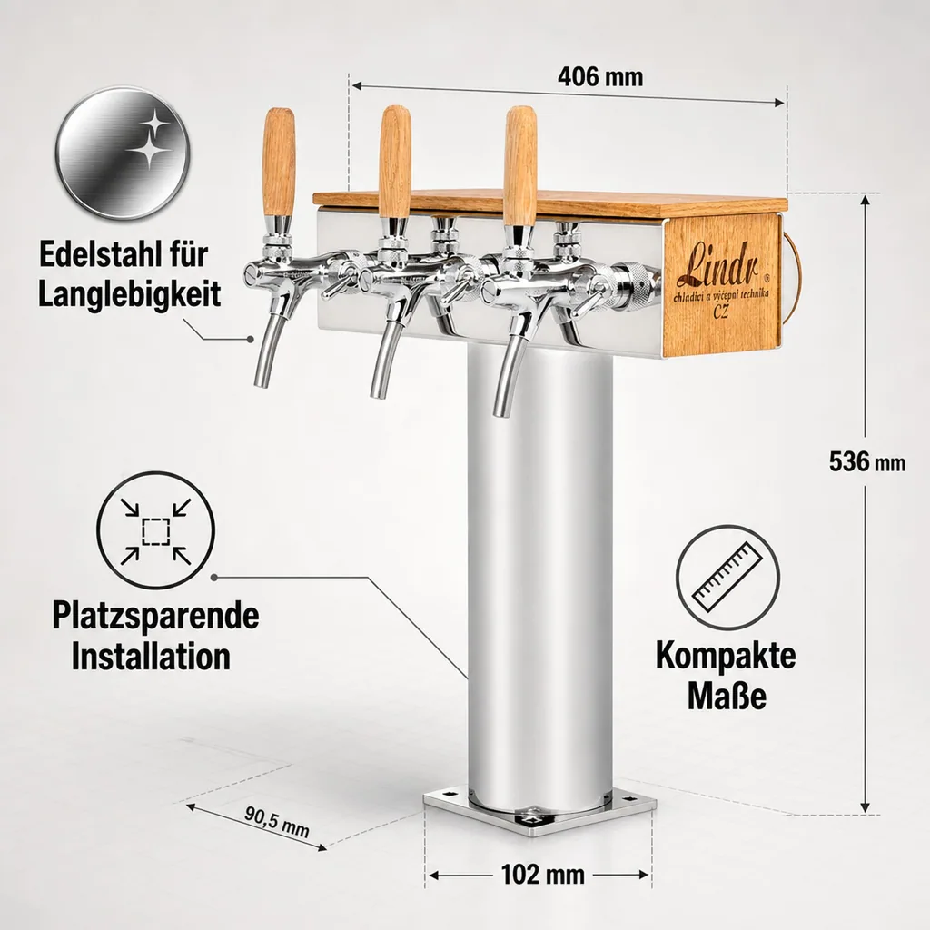 Schanksäule Modell T Grand, 3-leitig