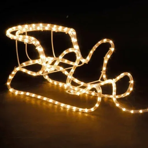 Weihnachtsbeleuchtung Rentier mit Schlitten - Warm White